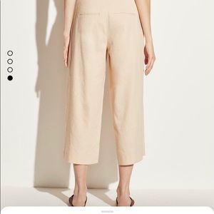 Vince high waist linen cropped pants
